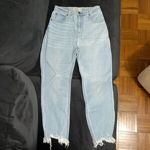 ABERCROMBIE & FITCH ANKLE STRAIGHT ULTRA HIGH RISE JEANS SZ 26S